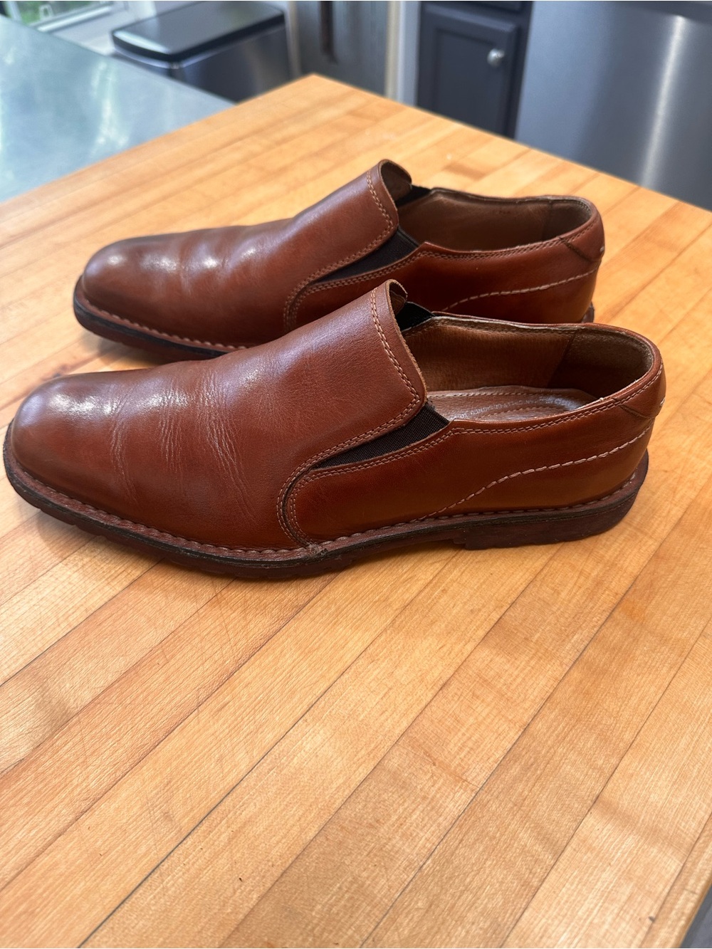 Men's Florsheim Brown Slip-On Leather Shoes size 8.5